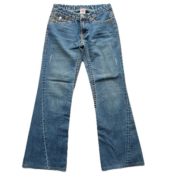 True Religion Joey Big T Rainbow Stitched Bootcut Flare Jeans *Read Description - Picture 1 of 11